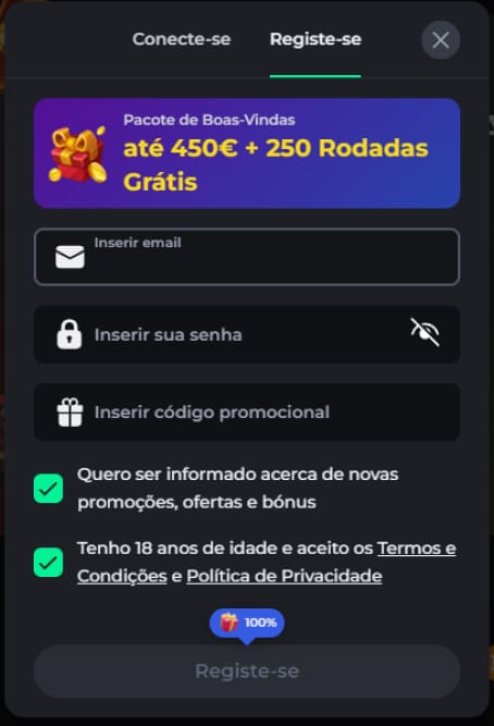 Registo simples e conveniente na BetOnRed Portugal Bet On Red Casino é um exemplo de um formulário de registo conveniente