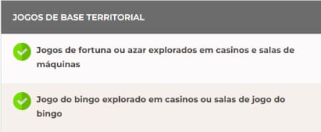O SRIJ controla os casinos físicos O SRIJ controla os casinos terrestres autorizados
