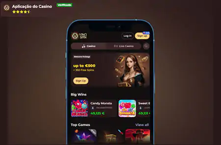 Aplicativo móvel rápido do Cassino Vinci Spin